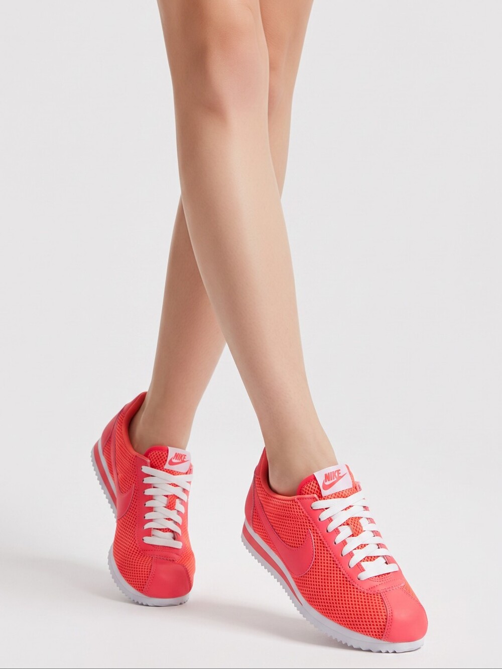 Nike Women's Classic Cortez Prem W Rush Coral Red Sail (size 8)